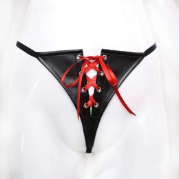 Women Fetish Sexy Soft Leather Shorts For Sex Erotic Porn Low Rise Brief High-elastic Thong Panties Female Latex Mini Pants Sexi Catsuit Costumes