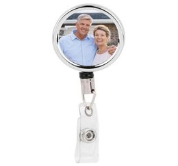 Sublimation Blank Nurse Badge Party Favor Plastic DIY Office Work Card Hanging Buckle Can Be Rotated 360 Degrees DH94885180629