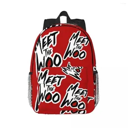 Backpack Smoke Meet The Woo Backpacks Boys Girls Bookbag Fashion Students School Bags Travel Rucksack Shoulder Bag Large Capacity