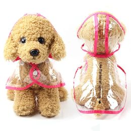 Raincoat Dogs Cats Transparent Feet Colourful Outdoor Raincoats Pet Supplies Waterproof Rain Gear Clothing Dog Costume Clothes 240507