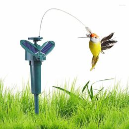 Garden Decorations Decoration Creative Solar Simulation Auto Flying Hummingbird Bird Yard Home Decor Funny