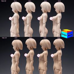 86TOYS T86-ST 1/12 Soldier Female Cute Anime Head Super Flexible Joint Body White/Wheat Skin 6-inch Action Character Doll Model 240426