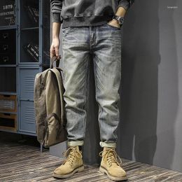 Men's Jeans Spring And Fall Trends With Denim Fashion Brand Stretch Slim Straight Haren Tapered Pants