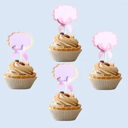 Party Supplies 5Pcs Blank Space Can Write Diy Cake Topper Happy Birthday Wedding Baby Shower Custom Blessing Words Decor