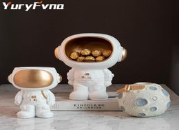 YuryFvna Creative Astronaut Figurine Statue Ornament Storage Modern Living Room Wine Cabinet Desktop Decoration Spaceman Cartoon C3158078