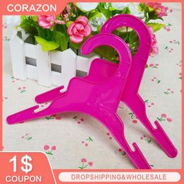 Dog Apparel /Set Clothes Hanger Pet Cat Puppy Rack Plastic Rose Red White S/L Supplies