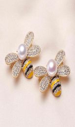 Cute Bee Brooch Pin Mountings Base Findings Accessories Mounts Jewelry Settings Parts for Pearls Beads Jade Crystals Agate Coral356332475