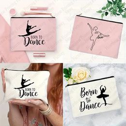 Cosmetic Bags To Dance Pattern Makeup Bag Gift For Ballet Lovers High Quality Case Elegant Toiletry Pouch