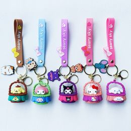 Cross border Cradle KT Keychain Accessories Soft Adhesive Cartoon Doll Blind Box Backpack Hanger Chain Small Gift