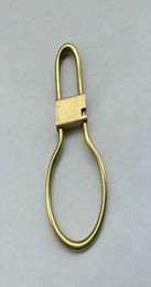 Brass Copper Easy Quick Lock Key Ring Keychain Clip Hook Men039s Metal Keys Holder Car Key Ring Pedant Cosplay Gift3628701