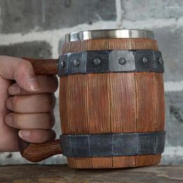 Mugs Beer With Handles Coffee BIG Mug Whiskey Barrel Cup Handmade Antique Bar Large Wooden Soda Glass