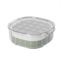 Baking Moulds Flexible Silicone Ice Mould Dual Layer Tray With Lid For Coffee Whiskey Cocktails 42 Cavities Stackable Freezer
