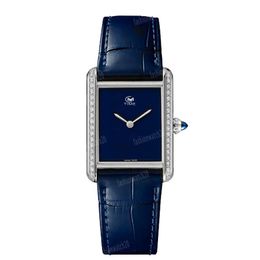 Women's diamond watch imported calf leather strap with quartz movement designer watch sapphire glass waterproof multi-color optional matching skirt