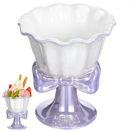 Wine Glasses Ceramic Snack Bowl Footed Dessert Cup Serving Dish Ice Cream For Appetizer Fruit Salad Pudding