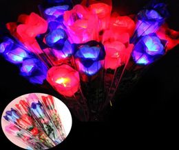 LED Light Up Rose Flower Glowing Valentines Day Wedding Decoration Fake Flowers Party Supplies Decorations simulation rose SN35787441519