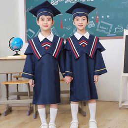 Clothing Sets Kids Children School Uniform Stage Performance Cosplay Clothes Pograph Costume Students Bachelor Graduation Gown Hat Suit