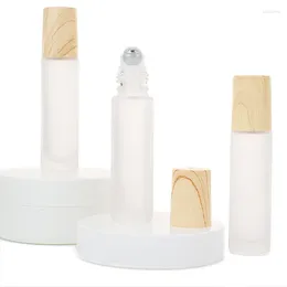 Storage Bottles 10Pcs/pack 10ml Thick Glass Roll On Perfume Bottle With Stainless Steel Roller Ball For Essential Oil Refillable