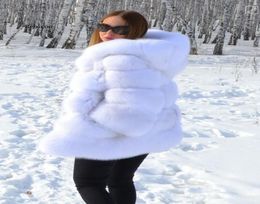 Women039s Fur Faux Winter warm Overcoat women Luxury long fur coat with hood Elegant high quality thicken fluffy jacket L2209208104765