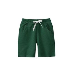 Shorts 2-7T Hot Selling Green Childrens Shorts Drawstring Solid Boys Girls Summer Trousers Shorts Hot Selling Baby Clothing Shorts d240510