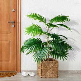 Decorative Flowers Large Artificial Plants Plastic Greenery Palm Tree Fake Tropical Plant For Home Garden Living Room Office Decoration