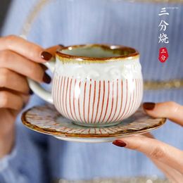 Cups Saucers Japanese Coffee Cup And Saucer Set Tea With Hand Hand-painted Household Couple