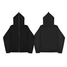 Men's Hoodies Unisex Full Zipper Jackets Zip-up Sweatshirt Hoodie Blank Cardigan Jacket Spring/Autumn Fleece Streetwear Sweatshirts