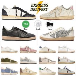 High quality Golden Sneakers Designer Dress shoes superstar dirty super star black white pink green ball star Women Mens des chaussures mens trainers sports Outdoor