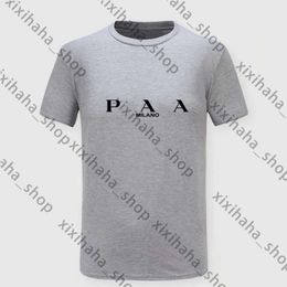 Designer Brand Mens Womens pra T Shirt Plus Size triangle Tees Shirts Letter Print Round Neck Short Sleeve Tops Pure Cotton Summer Clothes 274