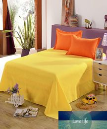 Yellow Colour Sanding Flat Sheet Single Double Bed Sheets For Children Adults Solid Bed XF33821521628