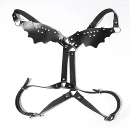 Belts Adult Sexy PU Chest Belt Body Bondage Cage Sculpting Harness Suspender Suspenders With Wing Decors