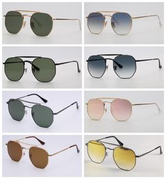 mens sunglasses designer sunglasses hexagonal double bridge fashion sunglasses UV glass lenses with leather case and all retail p1212079