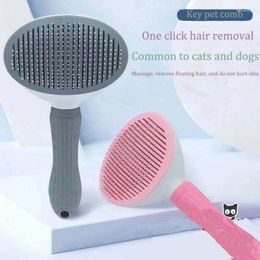 Dog Apparel Pet Hair Brush Cat Comb Grooming And Care Stainless Steel For Long Dogs Cleaning Pets Accessories