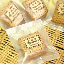 Gift Wrap Half Transparent Scrub Flat Bakery Package Bag Cake Bread Biscuit Food Pouch Mechanical Seal 200pcs/lot 4 Size