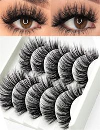 5Pairs 3D Mink Eyelashes Long Natural Eye Lashes Extension False Fake Thick Mixed Individual Makeup Tools Beauty Lashes Newest1622044