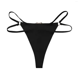 Women's Panties Womens Sexy Double Strap Love Ring Buckle Thongs Seamless Cotton Silk Comfortable Briefs Japanese Style Underpants