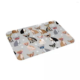 Carpets Chihuahua Dog 24" X 16" Non Slip Absorbent Memory Foam Bath Mat For Home Decor/Kitchen/Entry/Indoor/Outdoor/Living Room