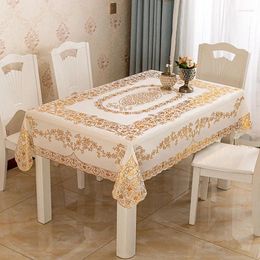 Table Cloth PVC Stamping Desk Cover Waterproof Scald Proof Oil Wash Free Mat Household Coffee Rectangular