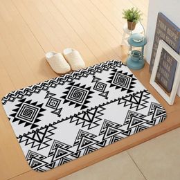 Carpets Black White Kilim Floor Mat Anti-slip Water Absorb Carpet Kitchen Door Toilet Tapete Rug Porch Doormat