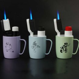 Creative Tea Cup, Toothbrush, Lighter Plastic Decoration Windproof Spray Flame Iatable Cigarette Lighter Wholesale