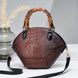 New Crocodile Pattern Handbag Women PU Leather Vintage Style Shoulder Bag Large Capacity Laides Hand Bags For Girls Party Cluth Bag