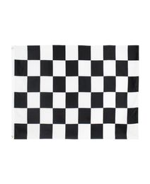 Black White Square Chequered Racing Car Flag Direct Factory Stock Double Stitched for Decoration4718342