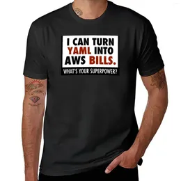 Men's Tank Tops I Can Turn YAML Into AWS Bills T-Shirt Summer Top Customs Design Your Own Heavyweights Workout Shirts For Men