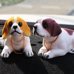 Decorative Figurines Car Shaking Head Dog Ornaments Resin Interior Decoration Home Tabletop Dashboard Auto Accessories Drop