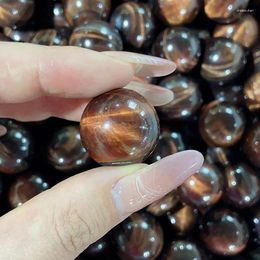 Decorative Figurines 20-30MM Natural Stones Red Tiger Eye Sphere Reiki Crystals Healing Energy Balls Gemstone Home Decoration Gifts