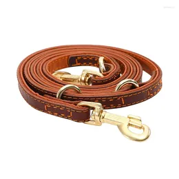 Dog Collars Short Big Large Double Leash Real Head Collar Leather Rope Lead Walking Chain Tied Pet Leashes Two Running Long Dogs