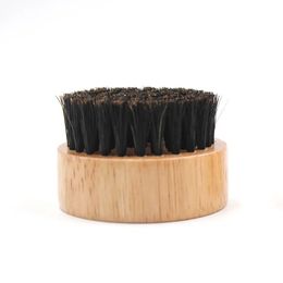 1pc Mini Beard Brush Boar Bristles Moustache Natural Wood Comb Handmade Grooming Kit Men Beards Moustache Care Dropship