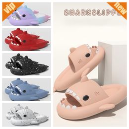 Shark Massage Bottom Slippers for Adult Couples Bathroom Slippers Outdoor 2024 couple cute lovely Colours eva solid Hotel family Colours PU shower 2024 lover child