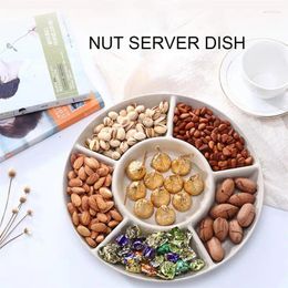 Plates Party Candy Nuts Dish Beige Safe Durable Rotated Practical Reusable Multi-purpose Kitchen Gadgets Storage Tray