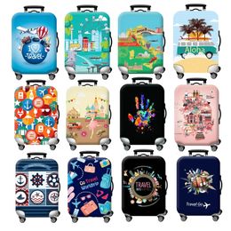 Luggage Cover Stretch Fabric Suitcase Protector Baggage Dust Case Suitable for1832 Inch Travel Organiser 240429