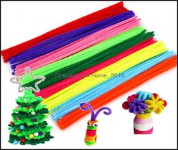 Tools Arts Crafts Gifts Home Garden30Cm Kids Plush Educational Colorf Toys Glitter Chenille Stems Pipe Cleaner Handmade Diy Craf2499526